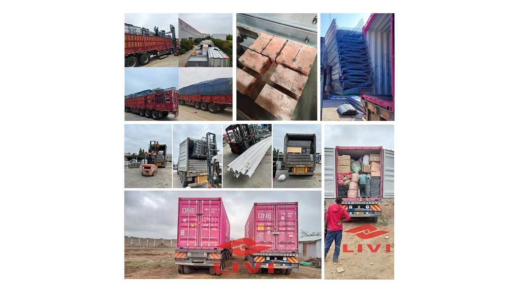 LIVI poultry cage packing loading and international shipment